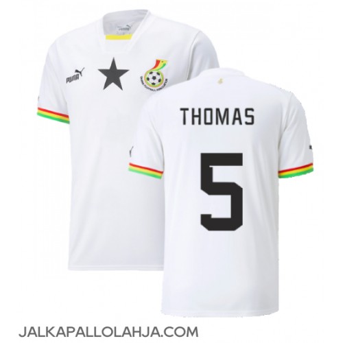 Ghana Thomas Partey #5 Kopio Koti Pelipaita MM-kisat 2022 Lyhyet Hihat